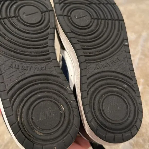 Court Borough Mid 2 GS 'White Black University Red' youth size 5.5 women’s 6 GUc - Picture 8 of 10